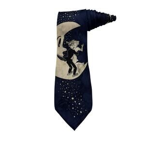 Vintage Rare 1994 Blonde Dagwood Dancing Moon Cartoon Necktie 100% Silk